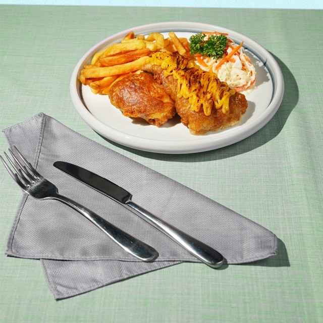 Fish & Chips with Salted Egg Mentai Sauce Fish & Chips with Salted Egg Mentai Sauce